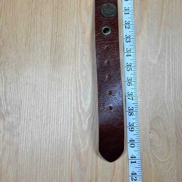 Women’s VTG Belt Sangriorgio Brown Brass Medallions Made in Italy Luxury M - Picture 7 of 8